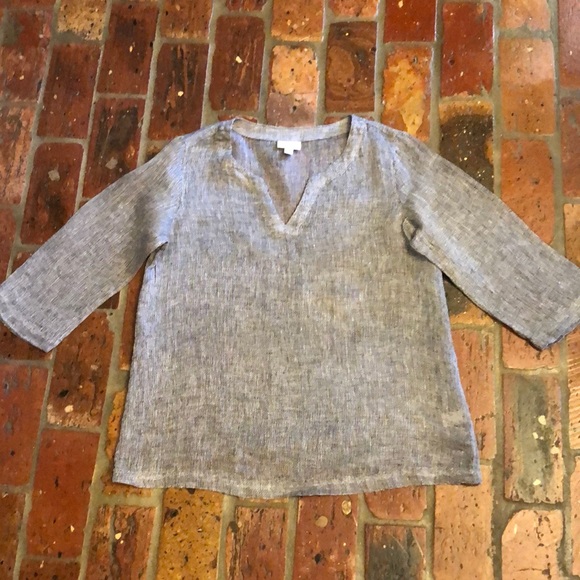 Pure Jill 100% linen textured tunic szXS - Picture 1 of 9